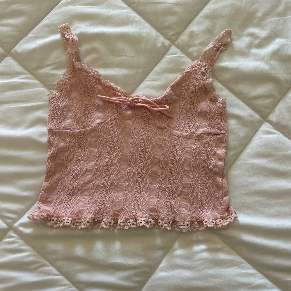 RSQ Blush Lace Tank Top